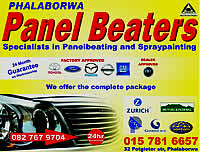 Limpopo Panelbeaters - Tzaneen Panelbeaters - spraypainters Tzaneen - Phalaborwa Panel Beaters - Car Repairs Phalaborwa