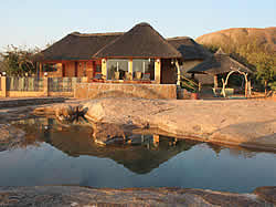 Klein Bolayi Game Lodge offers 4 star accommodation in thatched cottages